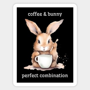 bunny and coffee - perfect combination Magnet